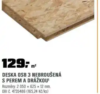 OBI Deska osb 3 nebroušená s perem a drážkou' nabídka