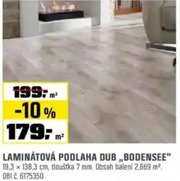 OBI Laminátová podlaha dub,,bodensee" nabídka