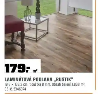 OBI Laminátová podlaha „,rustik" nabídka