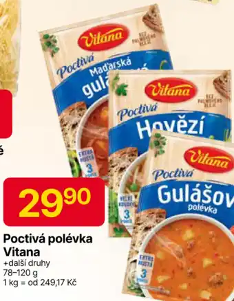 Hruška Poctivá polévka Vitana nabídka