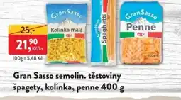 MP Krásno Gran Sasso semolin. těstoviny špagety, kolínka, penne nabídka