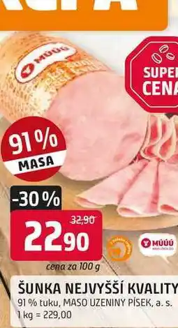 Trefa ŠUNKA NEJVYŠŠÍ KVALITY 91% tuku, 100g nabídka