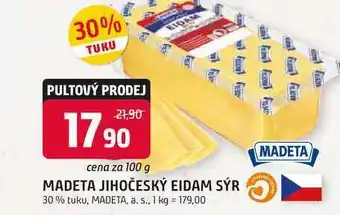 Trefa MADETA JIHOČESKÝ EIDAM SÝR 30% tuku, krájený nabídka