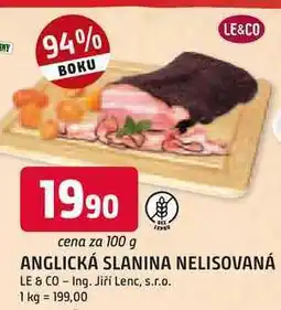 Trefa ANGLICKÁ SLANINA NELISOVANÁ 100 g nabídka