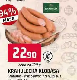 Trefa KRAHULECKÁ KLOBÁSA 100g nabídka