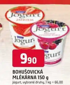 Trefa BOHUŠOVICKÁ MLÉKÁRNA 150 g jogurt nabídka