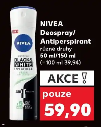 Trefa NIVEA Deospray/ Antiperspirant nabídka