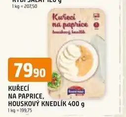 Trefa KUŘECÍ NA PAPRICE, HOUSKOVÝ KNEDLÍK 400 g nabídka