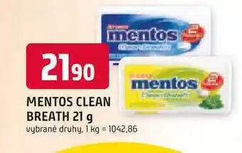 Trefa MENTOS CLEAN BREATH 21 g nabídka