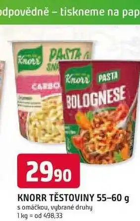 Trefa KNORR Pasta Snack 60g nabídka