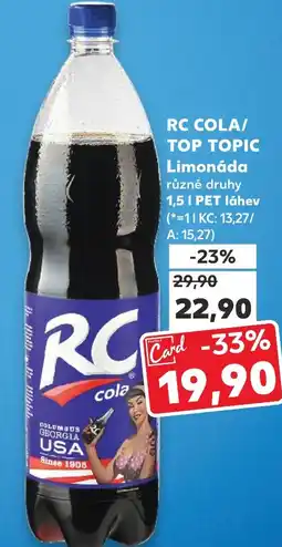 Trefa RC COLA/ TOP TOPIC Limonáda nabídka