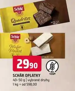 Terno Schör oplatky 40-50 g vybrané druhy nabídka