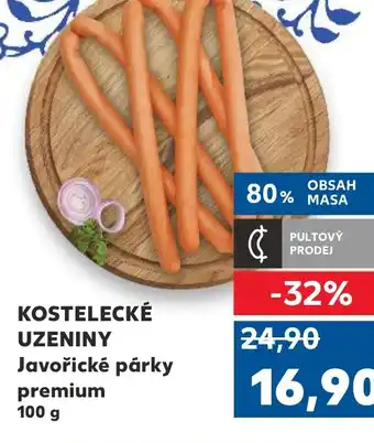 Trefa KOSTELECKÉ UZENINY Javořické párky premium nabídka