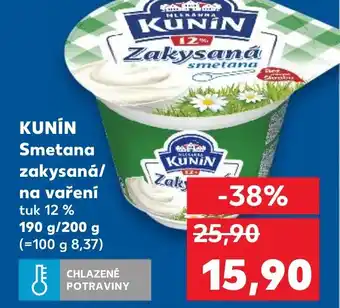 Trefa KUNÍN Smetana zakysaná/ na vaření nabídka