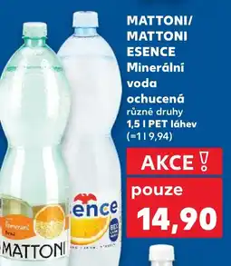 Trefa MATTONI/ MATTONI ESENCE Minerální voda ochucená nabídka