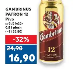 Trefa GAMBRINUS PATRON 12 Pivo nabídka