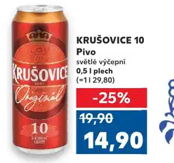 Trefa KRUŠOVICE 10 Pivo světlé výčepní nabídka