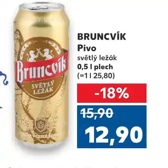 Trefa BRUNCVÍK Pivo světlý ležák nabídka