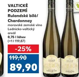 Trefa VALTICKÉ PODZEMÍ Rulandské bílé/ Chardonnay nabídka