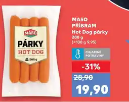 Trefa MASO PŘÍBRAM Hot Dog párky nabídka