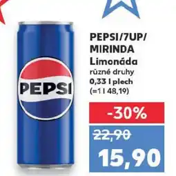 Trefa PEPSI/7UP/ MIRINDA Limonáda nabídka