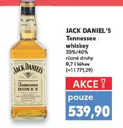 Trefa JACK DANIEL'S Tennessee whiskey nabídka