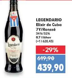 Trefa LEGENDARIO Elixir de Cuba 7Y/Ronssé 34%/32% nabídka