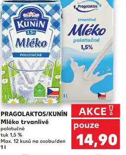 Trefa PRAGOLAKTOS/KUNIN Mléko trvanlivé nabídka