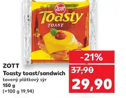 Trefa ZOTT Toasty toast/sandwich nabídka