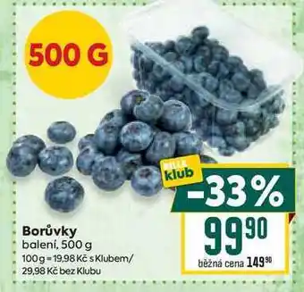 Billa Borůvky balení, 500 g nabídka