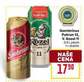 Billa V. Kozel 11 0,51, plech nabídka