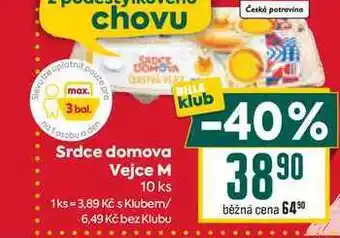 Billa Srdce domova Vejce M 10 ks nabídka