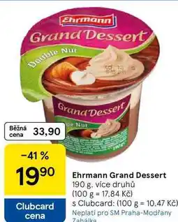 Tesco Ehrmann Grand Dessert, 190 g nabídka