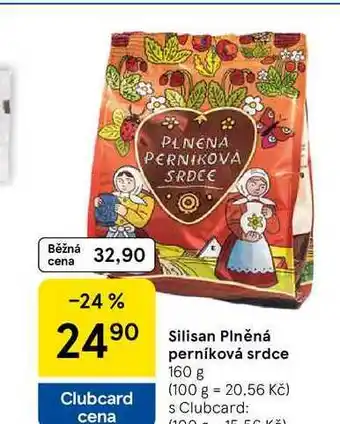 Tesco Silisan Plněná perníková srdce, 160 g nabídka