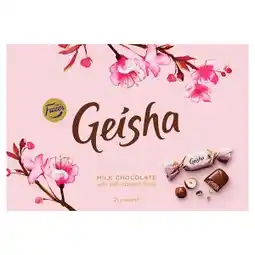 Tesco Fazer Geisha Mléčné čokoládové bonbony s náplní z lískových oříšků a nugátu 150g nabídka