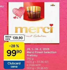 Tesco Merci Finest Selection Pralinky, 250 g nabídka