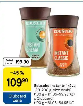 Tesco Eduscho Instantní káva, 180-200 g, více druhů nabídka