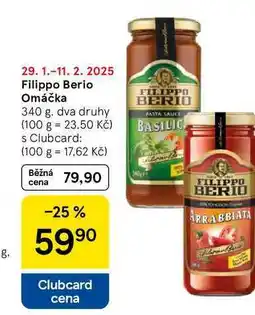 Tesco Filippo Berio Omáčka, 340 g, dva druhy nabídka