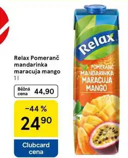 Tesco Relax Pomeranč mandarinka maracuja mango, 1 l nabídka