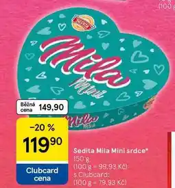 Tesco Sedita Mila Mini srdce, 150 g nabídka