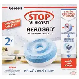 Tesco Ceresit Stop Vlhkosti Aero 360° náhradní tablety 2 x 450g nabídka