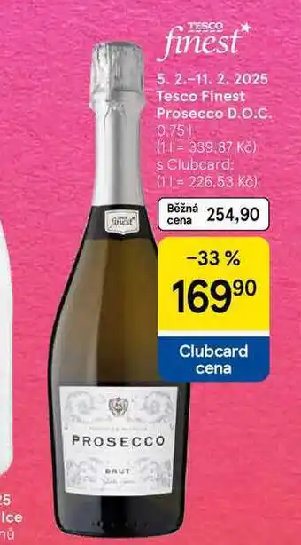 Tesco Tesco Finest Prosecco D.O.C., 0.75 l nabídka