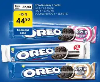 Tesco Oreo Sušenky s náplní, 157 g nabídka