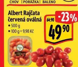 Albert Albert Rajčata červená oválná 500 g nabídka