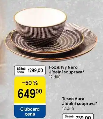 Tesco Fox & Ivy Nero Jídelní souprava, 12 dílů nabídka