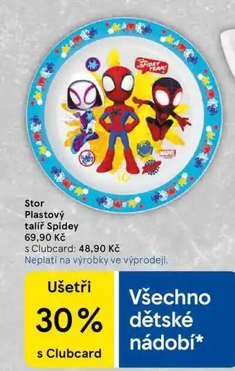 Tesco Stor Plastový talíř Spidey nabídka