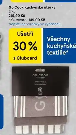 Tesco Go Cook Kuchyňské utěrky, 3 ks nabídka