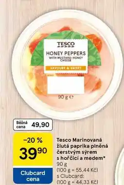 Tesco Tesco Marinovaná žlutá paprika plněná čerstvým sýrem, 90 g nabídka