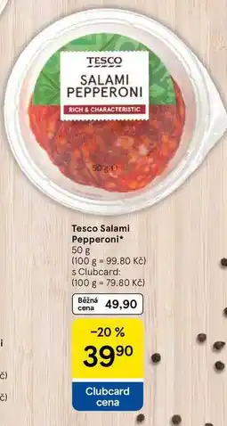 Tesco Tesco Salami Pepperoni, 50 g nabídka