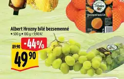 Albert Albert Hrozny bílé bezsemenné 500 g nabídka